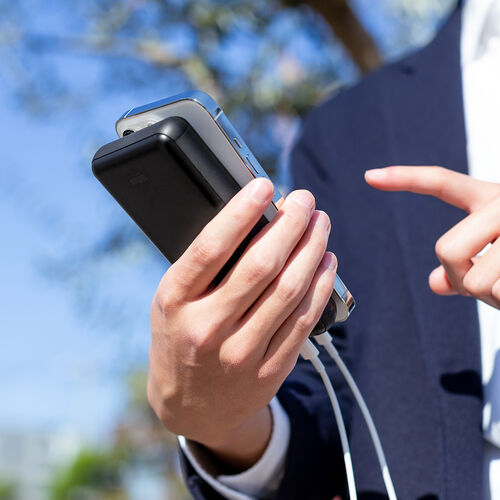 モバイルバッテリー（20000mAh・軽量・小型・持ち運び・大容量・PD20W・PSE認証済み・薄型・アルミ・飛行機・持ち込み・機内）BTL051BK