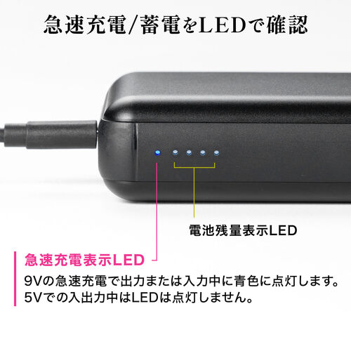 モバイルバッテリー（20000mAh・軽量・小型・持ち運び・大容量・PD20W・PSE認証済み・薄型・アルミ・飛行機・持ち込み・機内）BTL051BK