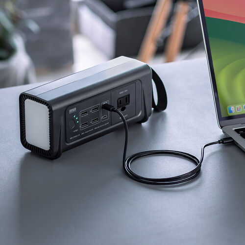 ポータブル電源（飛行機・機内持ち込み・大容量・小型・軽量・持ち運び・AC出力・111Wh・30000mAh・PD65W・LEDライト付き・停電・災害・車中泊・ノートパソコン） BTL053