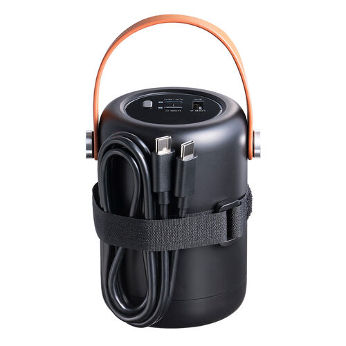 モバイルバッテリー（ハンドル付き・軽量・小型・持ち運び・大容量 25000mAh・PD100W・高速充電・3台同時充電・低電流モード・ノートPC・PSE認証済み・モバ充・ブラック）