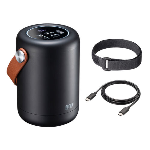 モバイルバッテリー（ハンドル付き・軽量・小型・持ち運び・大容量 25000mAh・PD100W・高速充電・3台同時充電・低電流モード・ノートPC・PSE認証済み・モバ充・ブラック）