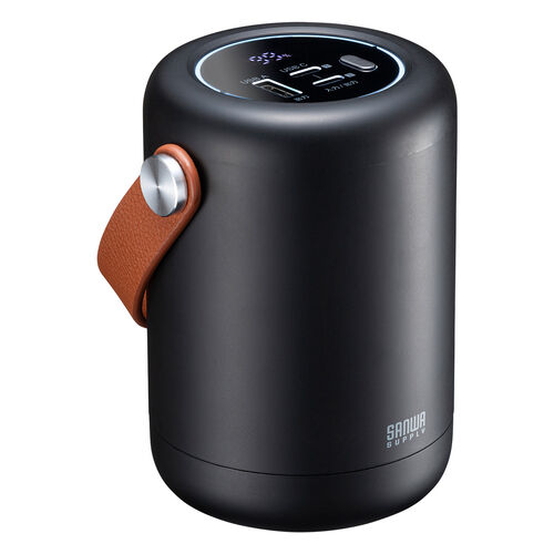 モバイルバッテリー（ハンドル付き・軽量・小型・持ち運び・大容量 25000mAh・PD100W・高速充電・3台同時充電・低電流モード・ノートPC・PSE認証済み・モバ充・ブラック）