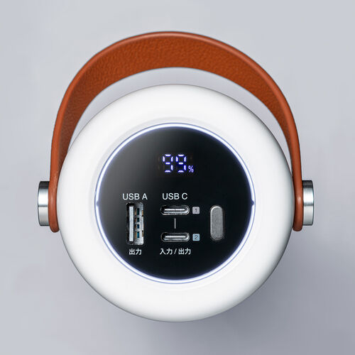 モバイルバッテリー（ハンドル付き・軽量・小型・持ち運び・大容量・25000mAh・PD100W・高速充電・3台同時充電・低電流モード・ノートPC・PSE認証済み・モバ充・ホワイト）