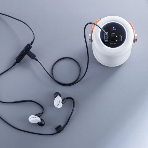 モバイルバッテリー（ハンドル付き・軽量・小型・持ち運び・大容量・25000mAh・PD100W・高速充電・3台同時充電・低電流モード・ノートPC・PSE認証済み・モバ充・ホワイト）