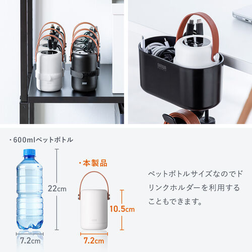 モバイルバッテリー（ハンドル付き・軽量・小型・持ち運び・大容量・25000mAh・PD100W・高速充電・3台同時充電・低電流モード・ノートPC・PSE認証済み・モバ充・ホワイト）