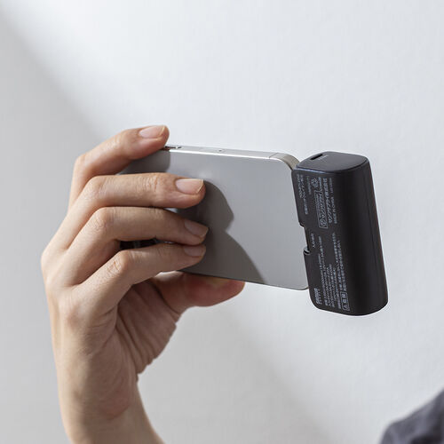 モバイルバッテリー（直挿し・5000mAh・PD20W・小型・コンパクト・USB-C一体型・ケーブル不要・高速充電・PSE認証済み・飛行機持ち込み可能・スマホ・モバ充・ブラック）