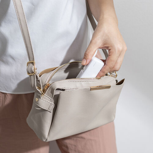 モバイルバッテリー（直挿し・5000mAh・PD20W・小型・コンパクト・USB-C一体型・ケーブル不要・高速充電・PSE認証済み・飛行機持ち込み可能・スマホ・モバ充・ホワイト）