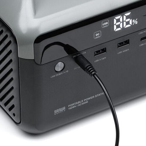 ポータブル電源（192Wh・AC出力・300W・持ち運び・軽量 USB PD45W 60000mAh LEDライト付き 停電 災害 車中泊 ノートパソコン 小型家電