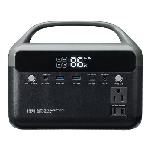 ポータブル電源（192Wh・AC出力・300W・持ち運び・軽量 USB PD45W 60000mAh LEDライト付き 停電 災害 車中泊 ノートパソコン 小型家電