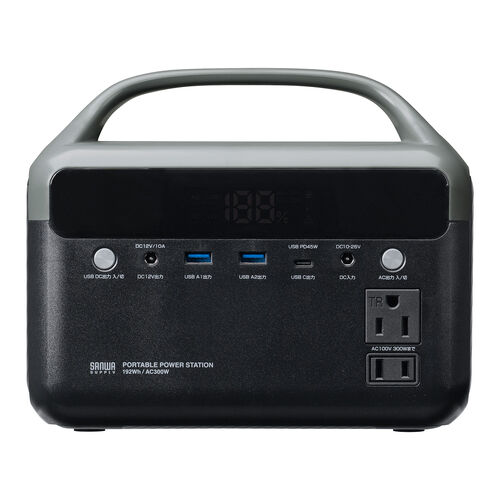 ポータブル電源（192Wh・AC出力・300W・持ち運び・軽量 USB PD45W 60000mAh LEDライト付き 停電 災害 車中泊 ノートパソコン 小型家電