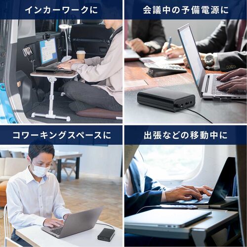 モバイルバッテリー（DC12V/19V出力対応・20000mAh・72Wh・大容量・ノートパソコン・USB充電・飛行機持ち込み可・出張・PSE適合品）