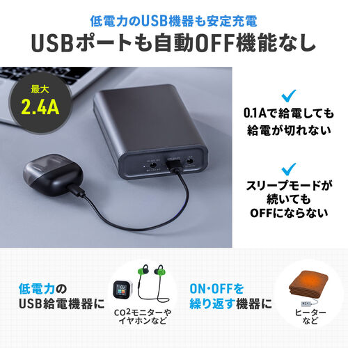DC12V機器用モバイルバッテリー（リン酸鉄リチウムイオン電池・PSE適合品・12000mAh・38.4Wh・低電力機器対応・飛行機内持ち込み可）