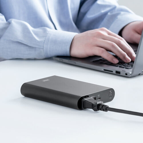モバイルバッテリー（AC出力対応・大容量・13200mAh・47.52Wh・AC65W・PD30W・ノートパソコン・コンセント・USB充電・飛行機持ち込み可・旅行・ポタ電・ポータブル電源）