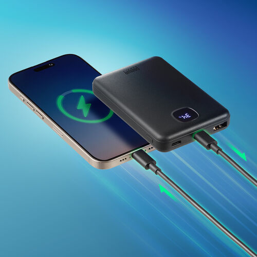 モバイルバッテリー（半固体電池・準固体電池・10000mAh・PD20W・C×2・A×1・ 燃えにくい・安全設計・3台同時充電・デジタル残量表示・PSE認証済み・飛行機持ち込み可能・スマホ・モバ充）