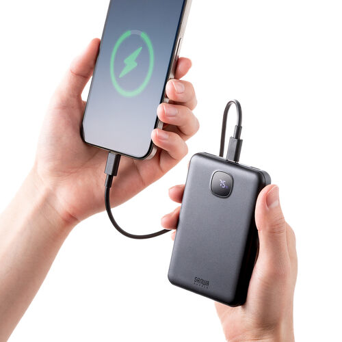 モバイルバッテリー（半固体電池・準固体電池・10000mAh・PD20W・C×2・A×1・ 燃えにくい・安全設計・3台同時充電・デジタル残量表示・PSE認証済み・飛行機持ち込み可能・スマホ・モバ充）