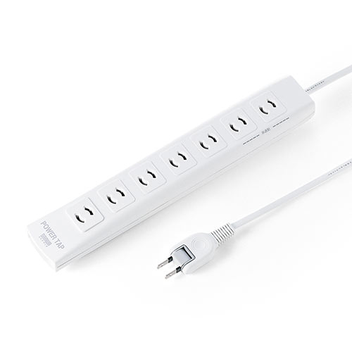 電源タップ 7個口 2m｜マグネットで簡単固定・一括スイッチ・雷ガード