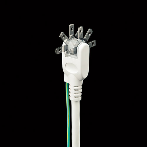 電源タップ 7個口 2m｜マグネット固定・一括スイッチ・雷ガード・3P