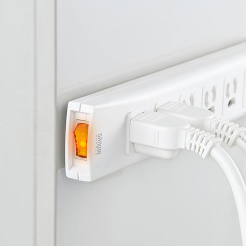 電源タップ 7個口 5m｜マグネット固定・一括スイッチ・雷ガード・3P