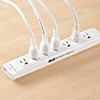 電源タップ 7個口 3m｜マグネットで簡単固定・雷ガード・3Pプラグ