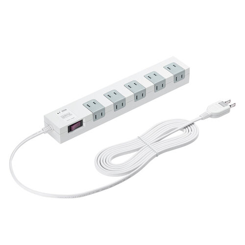 電源タップ（マグネット付・10個口・一括集中スイッチ付・雷ガード・ブレーカー・一括集中スイッチ付き・3m・ホワイト）