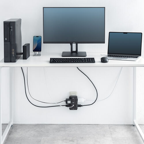 【アウトレット】電源タップ（回転式差込口・壁付け・6個口・2P・PD30W対応・Type-C・USB2ポート付・iPhone/iPad/スマホ/タブレット充電・集中スイッチ付・コンセントタップ）