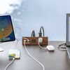 クランプ固定式タップ（Type-C充電ポート付き・2P・4個口・USB Aポート・Type-Cポート・一括集中スイッチ・3ｍ・ダークブラウン・木目）
