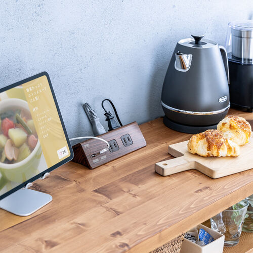 クランプ固定式タップ（Type-C充電ポート付き・2P・4個口・USB Aポート