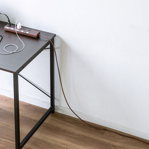 電源タップ（マグネット付・10個口・個別スイッチ・一括集中スイッチ付・3m・雷ガード・ダークブラウン木目）