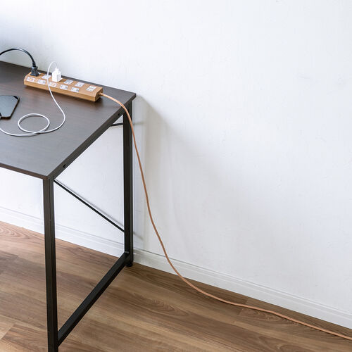 電源タップ（マグネット付・10個口・個別スイッチ・一括集中スイッチ付・3m・雷ガード・ライトブラウン木目）