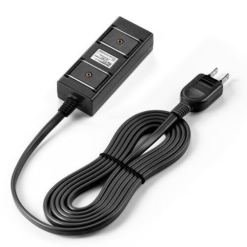 電源タップ（雷ガード内蔵・3個口・2P・2m・マグネット・シャッター・スイングプラグ・トラッキング予防・ブラック）