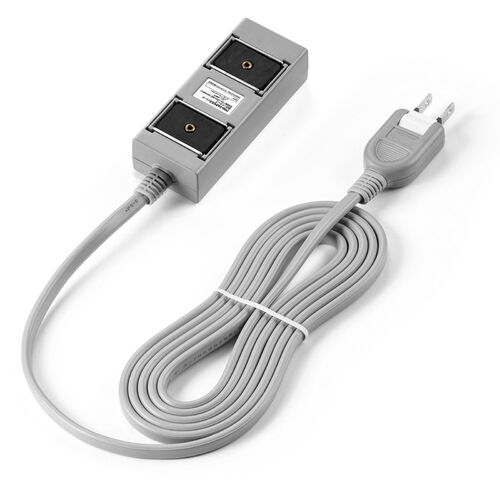 電源タップ（雷ガード内蔵・3個口・2P・2m・マグネット・シャッター・スイングプラグ・トラッキング予防・グレー）