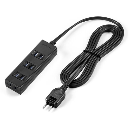 電源タップ（雷ガード内蔵・4個口・2P・2m・マグネット