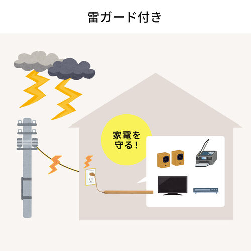 スリム電源タップ（USB充電ポート付き・雷ガード内蔵・8個口・3P対応・2m・ACアダプタ対応・マグネット・ダークブラウン）