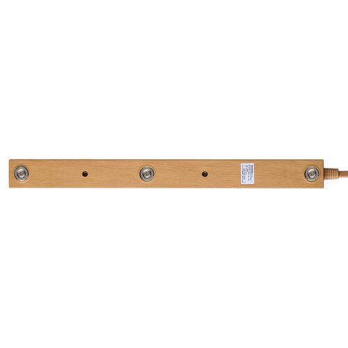 スリム電源タップ（USB充電ポート付き・雷ガード内蔵・8個口・3P対応・2m・ACアダプタ対応・マグネット・ライトブラウン）