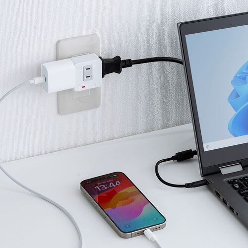 電源タップ（雷ガード・コンセント・3個口直付け・トリプルタップ）