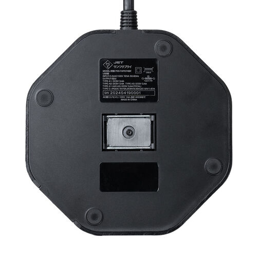 電源タップ（タワー・12個口・PD 20W対応・USB-A×3ポート・USB-C ×1ポート・3m・一括スイッチ付き・スイングプラグ・USB充電・延長コード・ブラック）