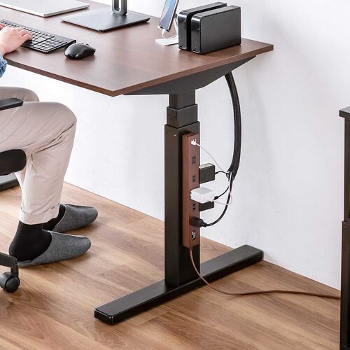 電源タップ（マグネット付・USB PD対応・10個口・一括集中スィッチ付・雷ガード・ブラウン）