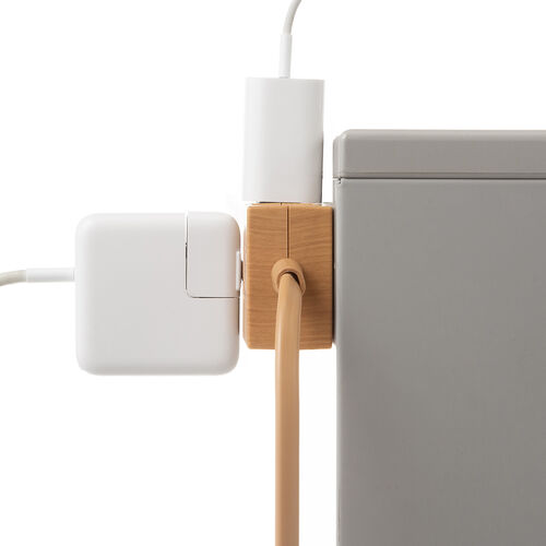電源タップ（マグネット付・USB PD対応・10個口・一括集中スィッチ付・雷ガード・ライトブラウン）