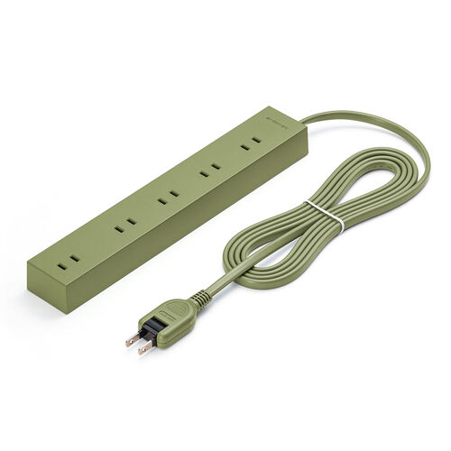 電源タップ（10個口・2m・強力マグネット・シャッター付・2P・オリーブ・NATULLY・ナチュリー）