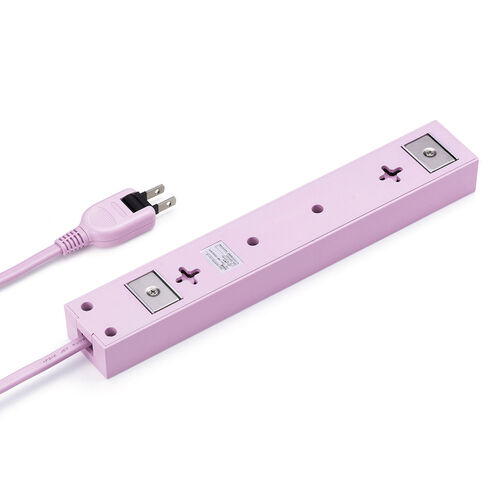 電源タップ（10個口・2m・強力マグネット・シャッター付・2P・ラベンダー・NATULLY・ナチュリー）