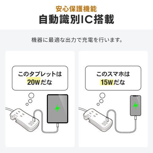 電源タップ（モバイルタップ・USBPD対応・USB充電器・巻取りケーブル・PD33W対応・コンセント3個口・USB A2個口・USB C 1個口・ブラック）