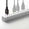 電源タップ（スリムタップ・AC8口・縦横差し込み・雷ガード・3m・ACアダプタ対応・シンプルデザイン・マット調・スイングプラグ・ホワイト）