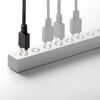 電源タップ（スリムタップ・AC8口・マグネット・雷ガード内蔵・一括集中スイッチ・縦横差し込み・車輪差し・2m・ACアダプタ対応・スイングプラグ・ホワイト）