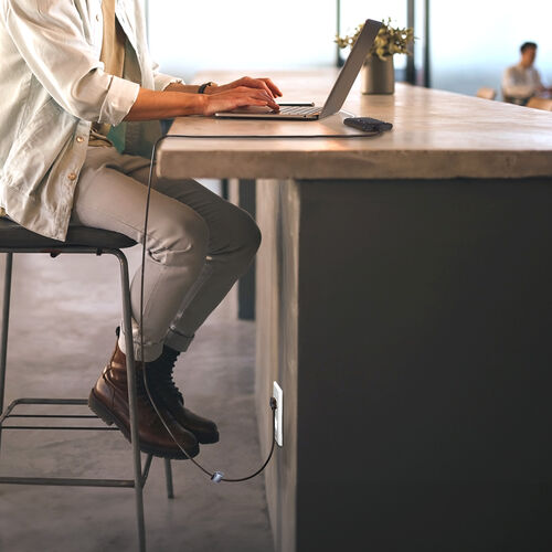 電源タップ（USB PD 65W・急速充電・GaN・1.5m・延長コード・【超薄型18mm】・Type-C×2 A×1 AC×2個口・コンセント・L型プラグ）