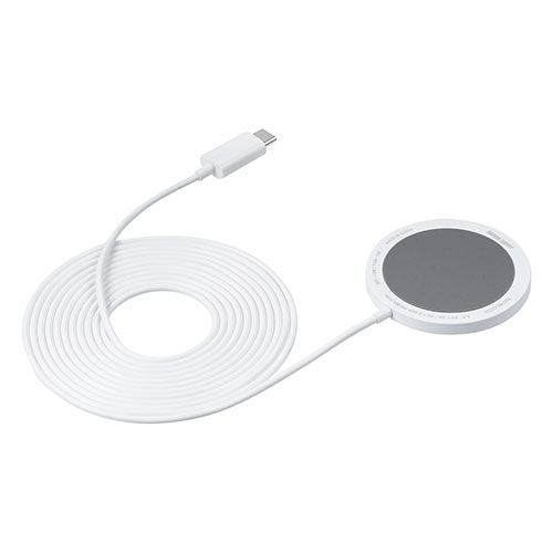 マグネットワイヤレス充電器 Magsafe対応iPhone Qi規格互換性 ケーブル長2.5m 一体型 iPhone12/13シリーズ