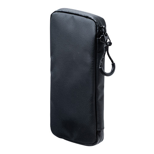 サイクルポーチ（防滴・自転車用・スマートポーチ・ライドポーチ・iPhone・スマートフォン・小物入れ・お金・小銭・カード収納・ブラック）