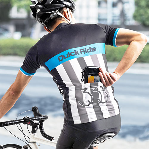 サイクルポーチ（防滴・自転車用・スマートポーチ・ライドポーチ・iPhone・スマートフォン・小物入れ・お金・小銭・カード収納・ブラック）