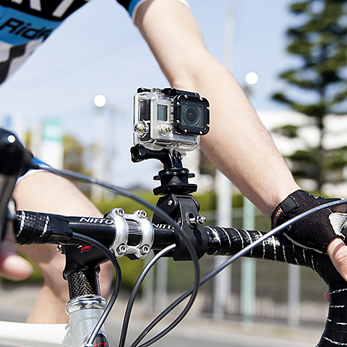 自転車用スマートフォンホルダー（シティサイクル・ロードバイク・ハンドル直径Φ20～34mm・脱着簡単）