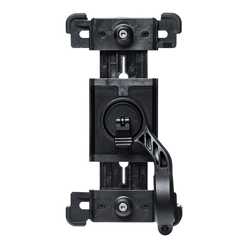 自転車用スマホホルダー（脱落防止・固定・iPhone・スマートフォン・4～6.5インチ対応・360度回転・簡単着脱・ブラック）
