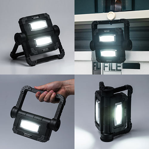 LED投光器（作業灯・充電式・屋外・アウトドア・最大20W・480ルーメン・バッテリー内蔵・COBチップ）
